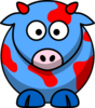 Blue/red Cow Clip Art