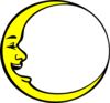 Crescent Moon Smiling Clip Art