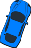 Blue Car - Top View - 70 Clip Art