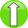 Up Arrow Button Green Clip Art