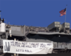 The Amphibious Assault Ship Displays A Banner From Her Stern Quoting President Bush:  We Will Not Tire, We Will Not Falter, We Will Not Fail Clip Art