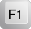 F1 Keyboard Button Clip Art