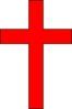 Red Simple Cross Clip Art