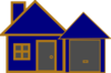 House Blue And Gold Clip Art