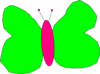 Lime Green And Pink Butterfly Clip Art