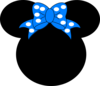 Minnie Mouse Blue Clip Art