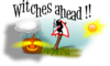 Witches Ahead 2 Clip Art