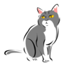 Grey Cat Clip Art
