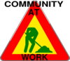 Community At Work Sign Clip Art