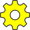 Settings Yellow Icon Clip Art