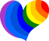 Rainbow Heart Image Clip Art