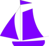 Purple Sail Boat Clip Art