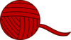 Burgandy Yarn Ball Clip Art