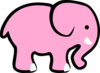 Adorable Pink Elephant Clip Art