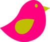 Pink And Green Bird Clip Art
