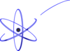 Blue Atom Clip Art