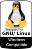 Designed For Linux Clip Art