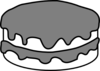 Plain Black And White Cake Clip Art