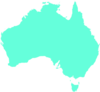 Australia Map Aqua 2 Clip Art
