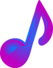 Purple And Blue Music Note Clip Art
