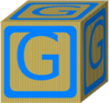 Letter Alphabet  Block G Clip Art