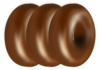 Three Donuts On Edge Clip Art