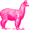 Pink Alpaca Clip Art