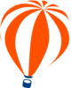 Orange Hot Air Balloon Clip Art