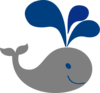 Blue Grey Whale Clip Art