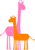 Birthday Girl Giraffes Clip Art