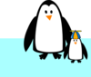 Penguin Mom And Son Clip Art
