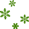 Green Snow Flakes Clip Art