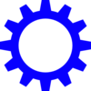 Blue Cogwheel Clip Art