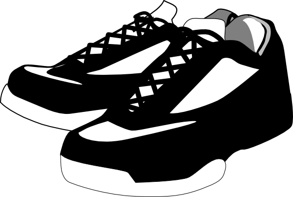 shoes clipart black and white