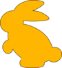 Yellow Bunny Silhouette Clip Art
