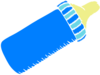 Baby Bottle - Blue Clip Art