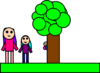 Family In The Forest Clip Art