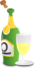 Champagne Bottle And Cup Clip Art