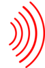 Red Radio Waves Clip Art