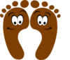 Brown Happy Feet Clip Art