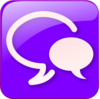 Purple Chat Icon Clip Art