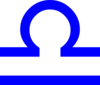 Libra Sign Blue Clip Art