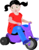 Toddler On Trike Clip Art