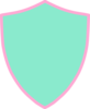 Pink And Aqua Shield Clip Art