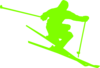 Green Ski Clip Art
