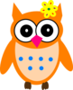 Orange Owl  Clip Art