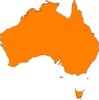 Australia Map Orange2 Clip Art