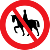 Horse Riding Prohibited White Bg Clip Art