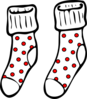 Spotty Socks Clip Art