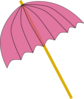 Umbrella / Parasol Pink Tranparent Clip Art